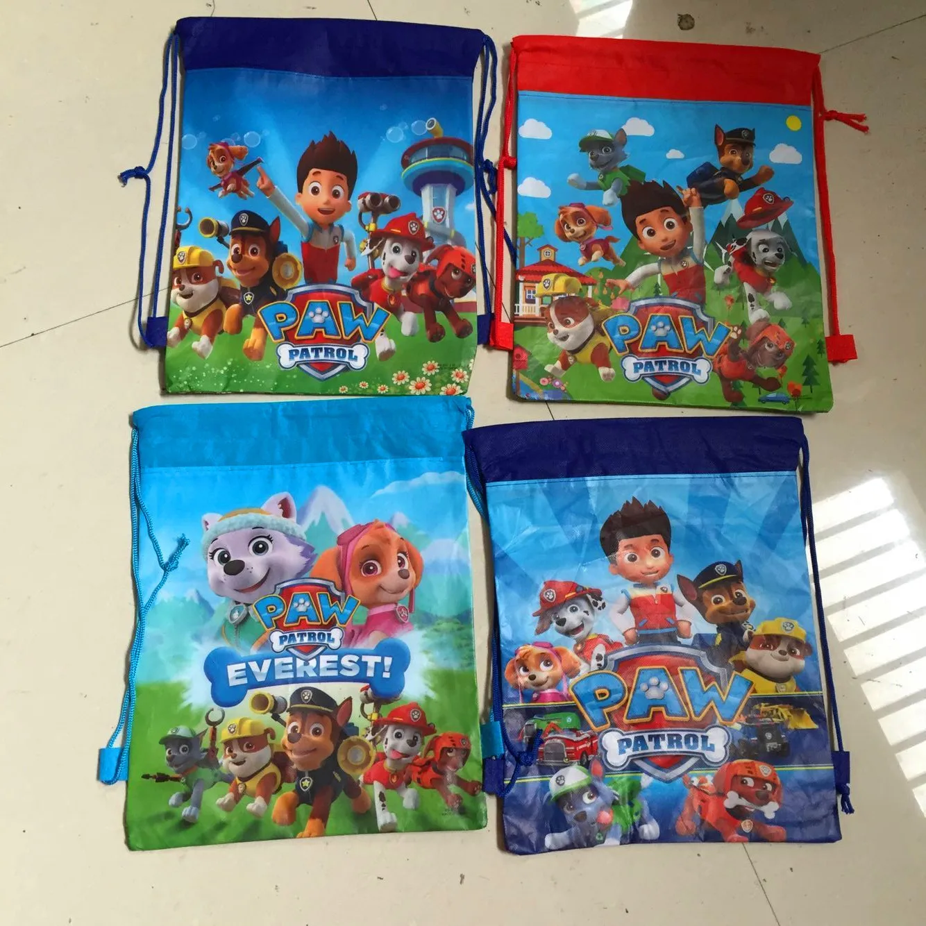 

Paw Patrol Anime Cartoon Pattern Printing Backpack Bag Drawstring Pocket Baby School Storage Bag Children Birthday Gift Kid Toy