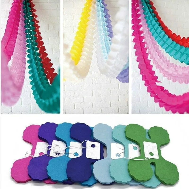 

1Pc 3.4M Four Leaf Clover Pull Flag Colorful Hanging Garland Bunting Birthday Wedding Party Bedroom Decor Supplies