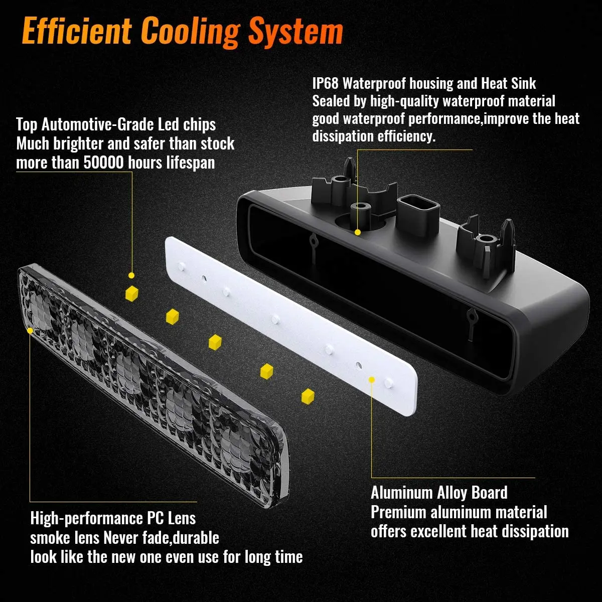 Третий 3rd тормозной светильник светодиодный проектор задний фонарь в сборе
