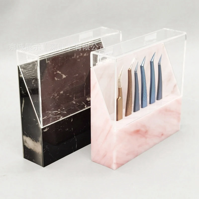 Marble Pattern 8Slots Tweezer Holder Beauty Tools Shelf Eyelash Extensions Supplies Storage | Дом и сад