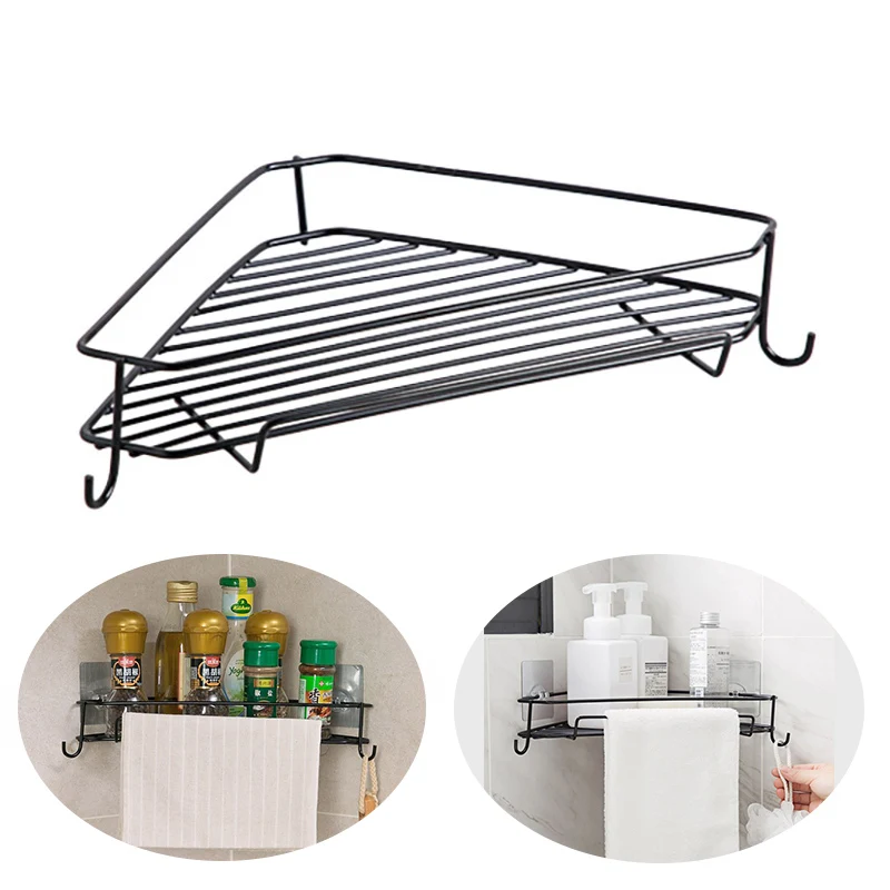 Угловой кухонный Органайзер для ванной треугольная полка держатель мыла шампунь