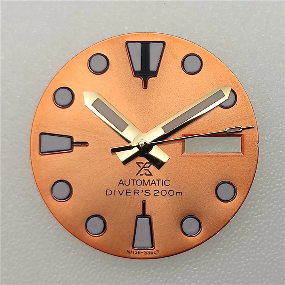 

28.5mm C3 Green Luminous Watch professional use Dial Hands for NH35A Movement Mechanical Watch Modification Accessories