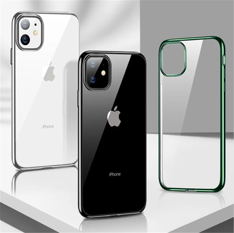 Для iPhone 11 чехол Ультратонкий резиновый покрытие из ТПУ для Pro Max силиконовый Fundas