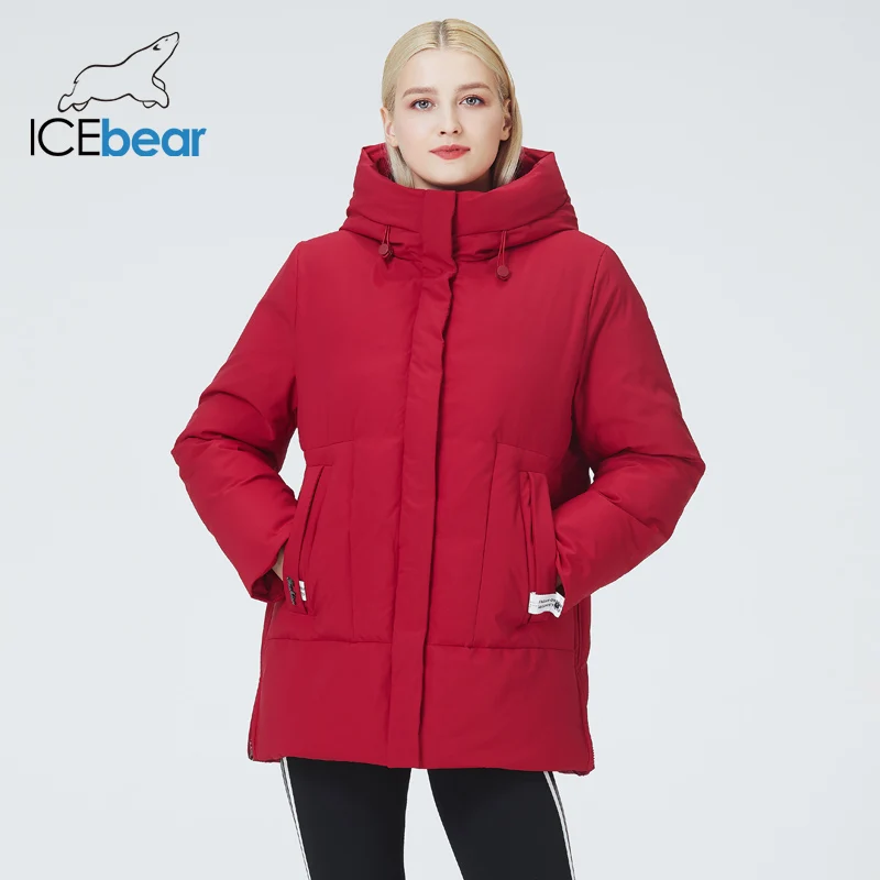 

ICEbear 2021 new winter women's coat high-quality women's coat fashionable hooded women's clothing GWD21581I