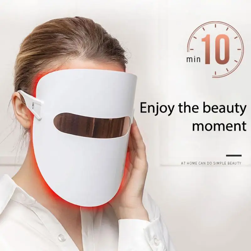 

3 Colors LED Light Therapy Face Mask Photon Instrument Anti-Aging Anti Acne Wrinkle Removal Skin Tighten Beatuy SPA Facial Care