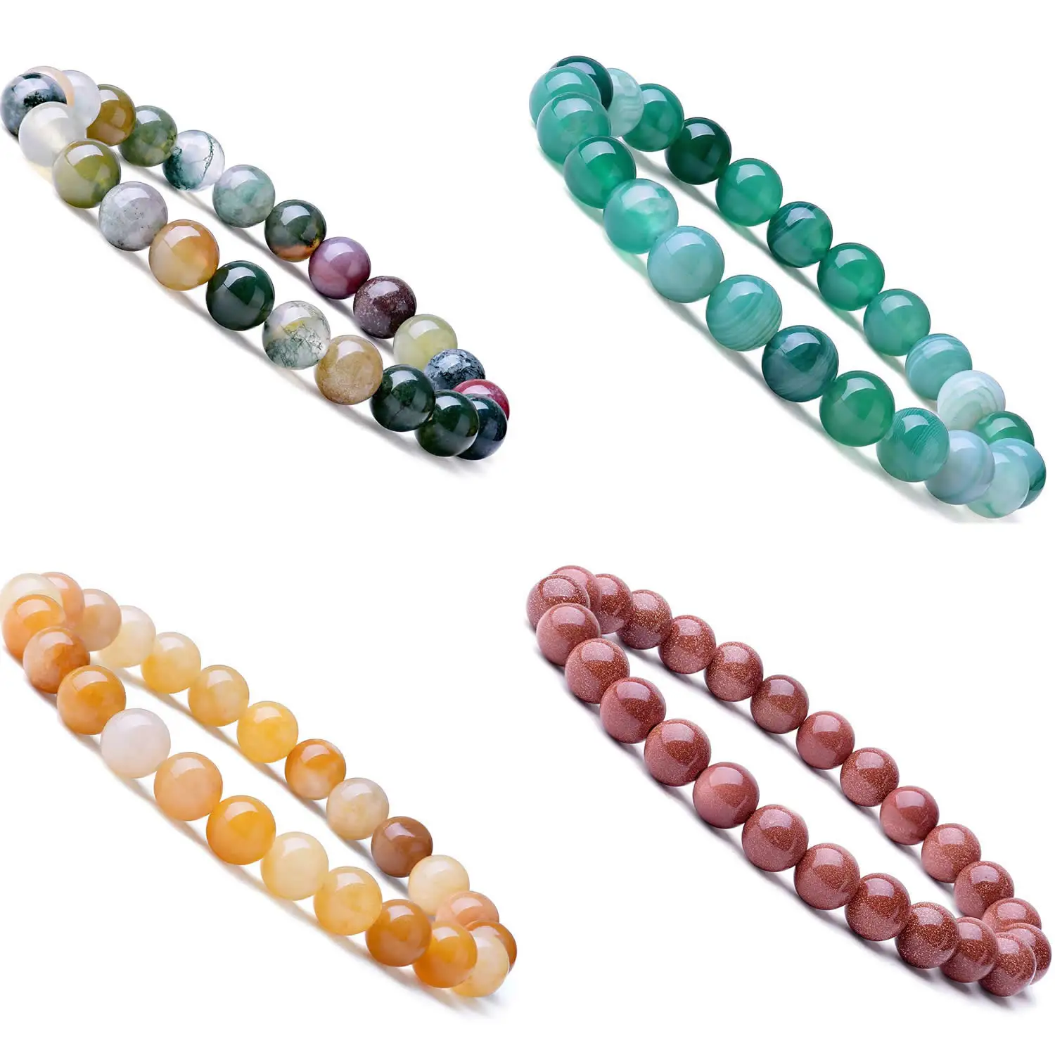 Популярные натуральный камень 8 мм браслет топаз бирюза лазурит роскошные модные