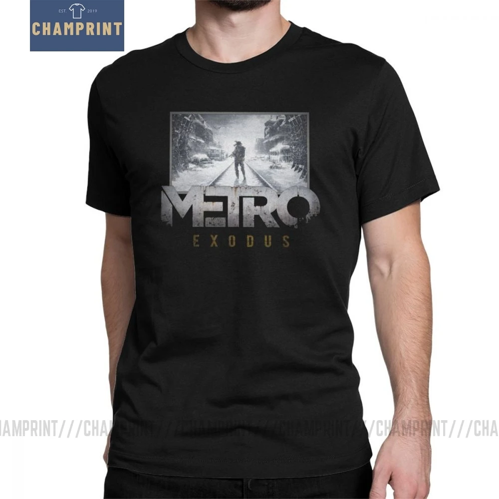 

Футболки для игр Metro футболка Exodus унисекс с газовой маской, футболки для игр, мужские черные топы 2019, модные футболки с круглым вырезом из 100% ...