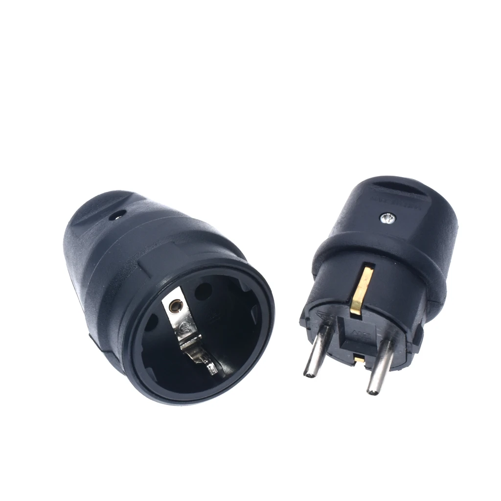 Европейская немецкая Водонепроницаемая электрическая резиновая вилка и розетка