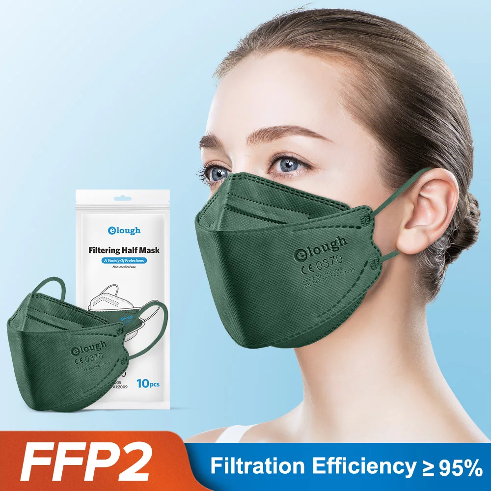Elough KN95 Mascarillas FPP2 12 цветов рыба взрослые утвержденные FFP2 маски сертифицированы 4