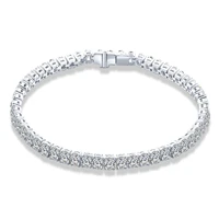 zhanhao women luxury jewelry classic design round 0 1 carat simulated diamond ring tennis bracelet