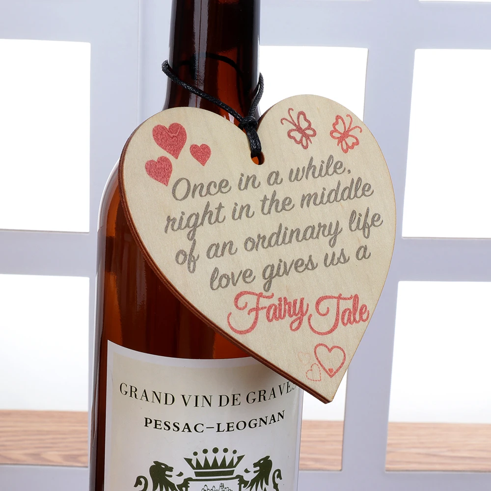 1 шт. в форме сердца праздничный деревянный знак память сувениры для мамы папы