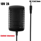 Адаптер преобразователя переменного тока 100-240 в 18 в 2 А, адаптер питания постоянного тока 18 в 5,5 мА 18 в 2 А, адаптер питания с европейской вилкой 2,1 мм x 2,5-мм