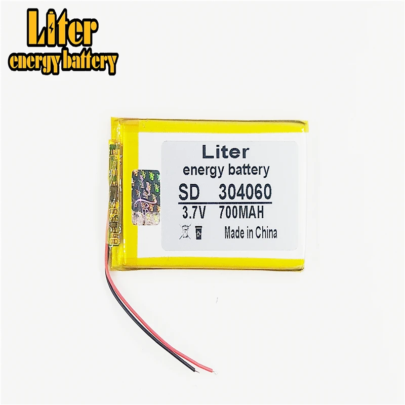 3 7 V 700mAh 304060 литиевая полимерная аккумуляторная батарея cells для plug Mp3 MP4 MP5 GPS