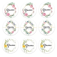 gracias thank you stickers for christmas stickers packaging seal labels stationery stickers baking gift bag decorative