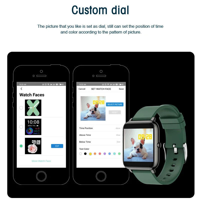 Полный сенсорный экран Смарт-часы для мужчин смарт-браслет женщин Smartband IOS и Android