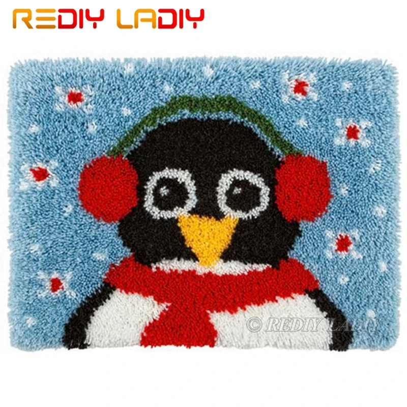 Наборы крючков с защелкой Сделайте свой собственный коврик гобелен счастливых