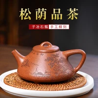 ores are recommended by the engraved paint yuan debo pure manual smelting stone gourd ladle pot kung fu tea teapot