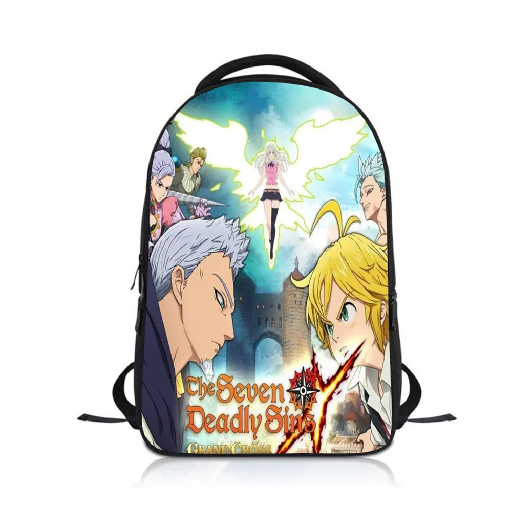 

Kindergarten Bookbag Anime The Seven Deadly Sins Students Backpack School Bag Children Cartoon Knapsack Boys Girls Rucksack