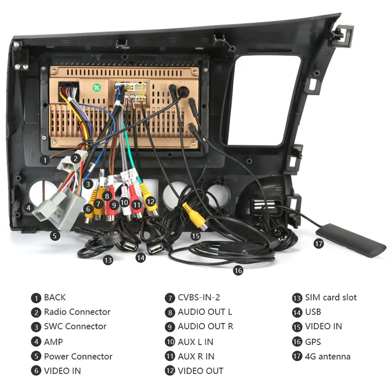 Jansite R9 10 &quotDSP RDS автомобильный радиоприемник Android для Honda Civic 2005 2011 сенсорный экран