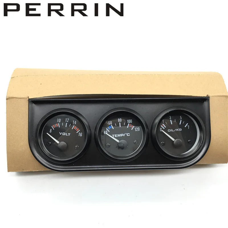 3 в 1 автомобильный Вольт метр с тремя тахометрами 52 мм|Вольтметры| |