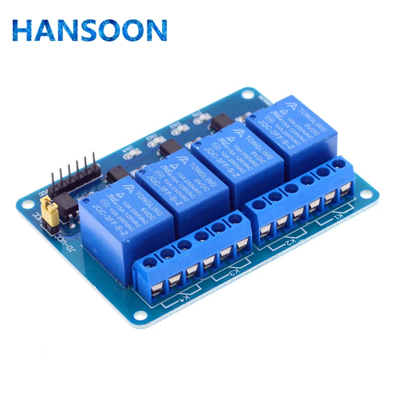 4 Канальный Релейный Модуль щит управления каналами реле с оптомуфтой. выход