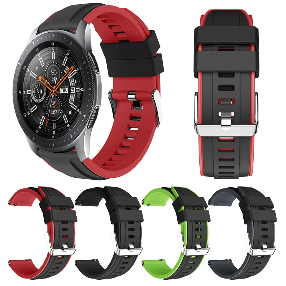 Ремешок силиконовый для Samsung Galaxy Watch 46 мм браслет Huawei GT 46/Huami Amazfit GTR/Stratos 22