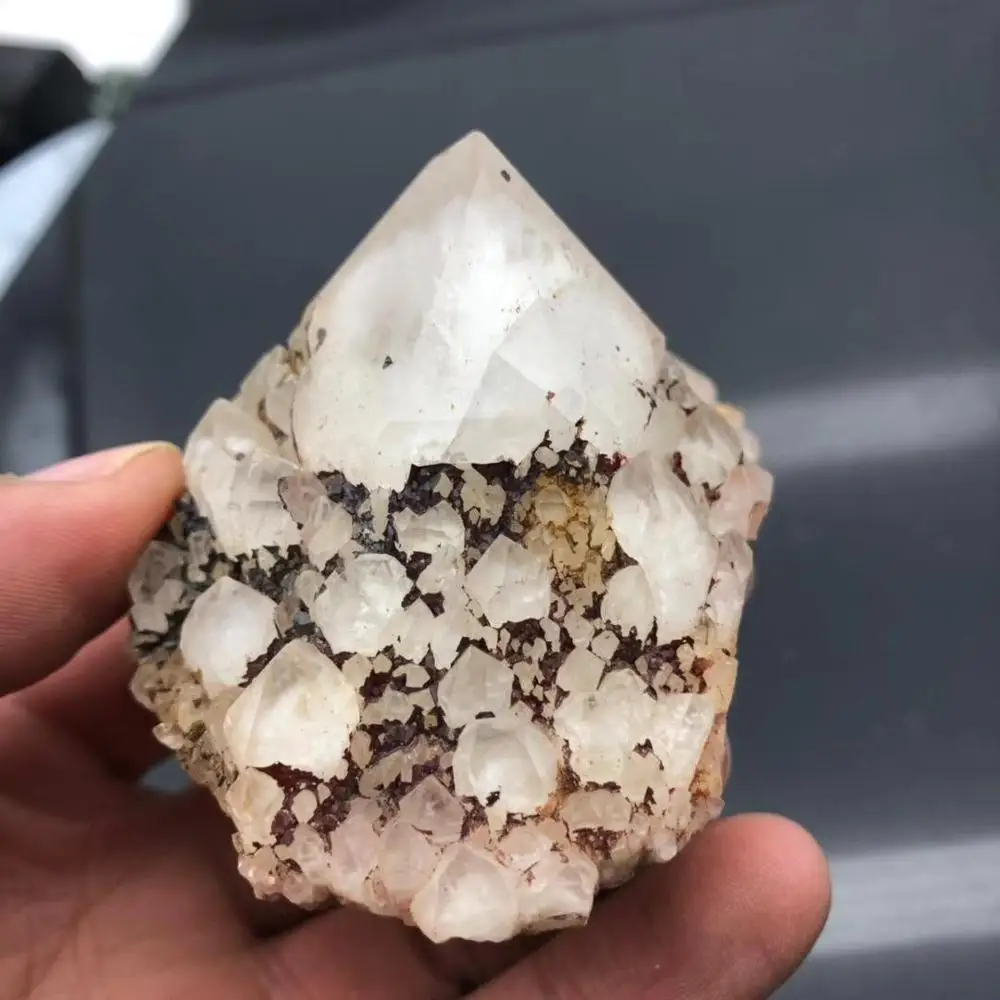 

Raw White quartz cluster point specimen 1pc Energy healing stone wicca magic wand tower Spiritual Mineral stone