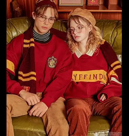 Новинка вязаный шарф Harries толстый зимний теплый с вышитым логотипом для колледжа