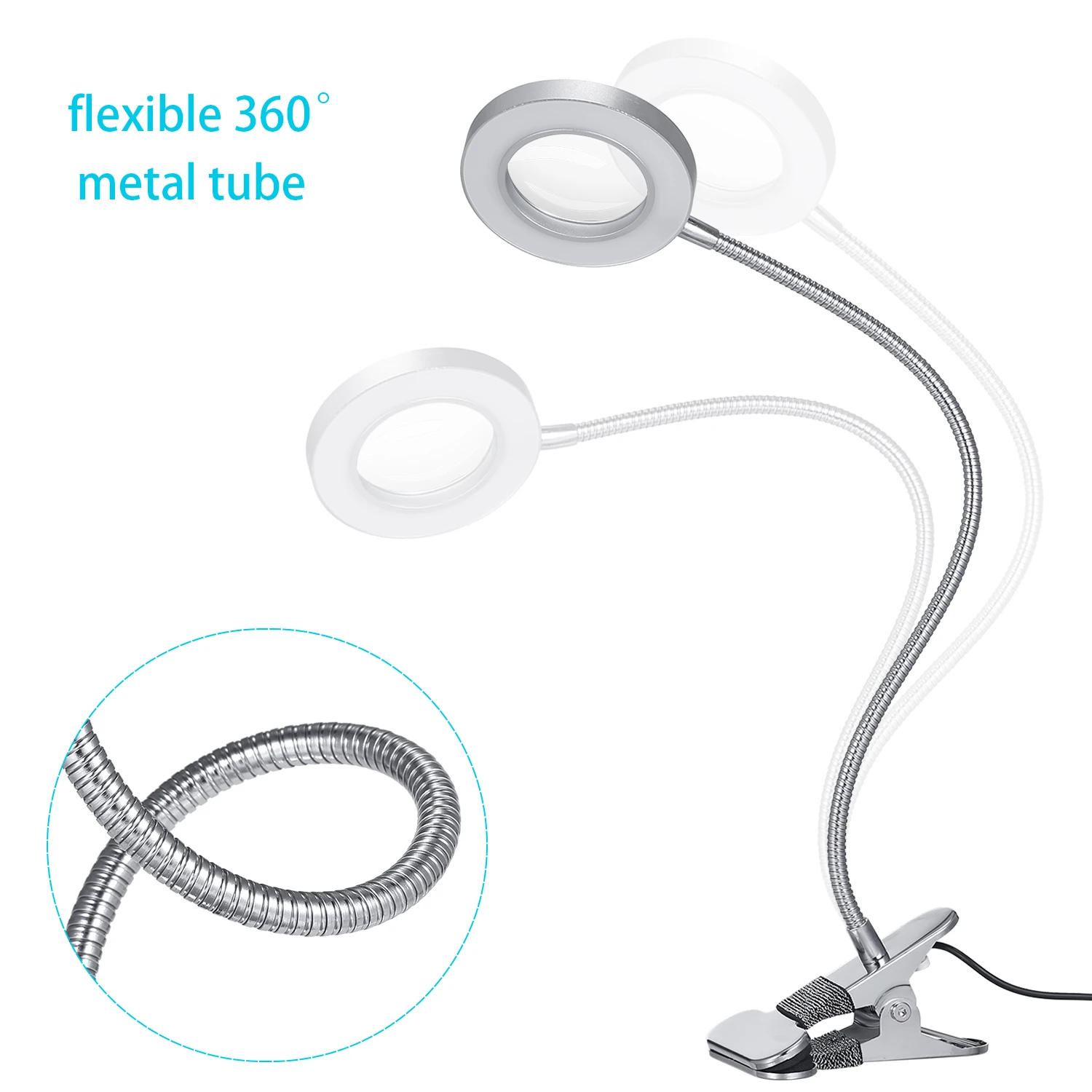 Настольный светильник с usb зарядкой увеличительным стеклом настольная лампа для