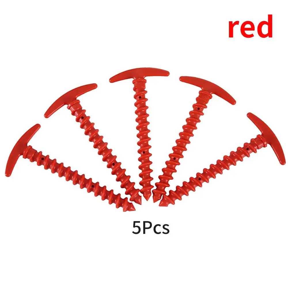 

1/5pcs Tent Stakes Tent Spiral Ground Nails Nylon Professional Tents Screw Peg Moisture Pad