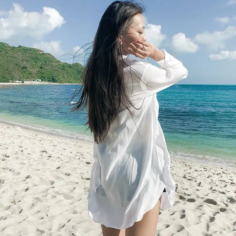 Пляжная накидка Saida De Praia парео пляжный халат кафтан одежда для плавания женское