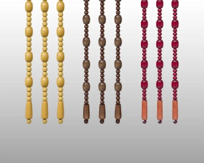 Занавеска с бусинами из массива дерева декоративная навеска разрезами