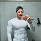 Футболка мужская Спортивная с длинным рукавом, компрессионная рубашка для бега и фитнеса, одежда для тренажерного зала и бодибилдинга, осень