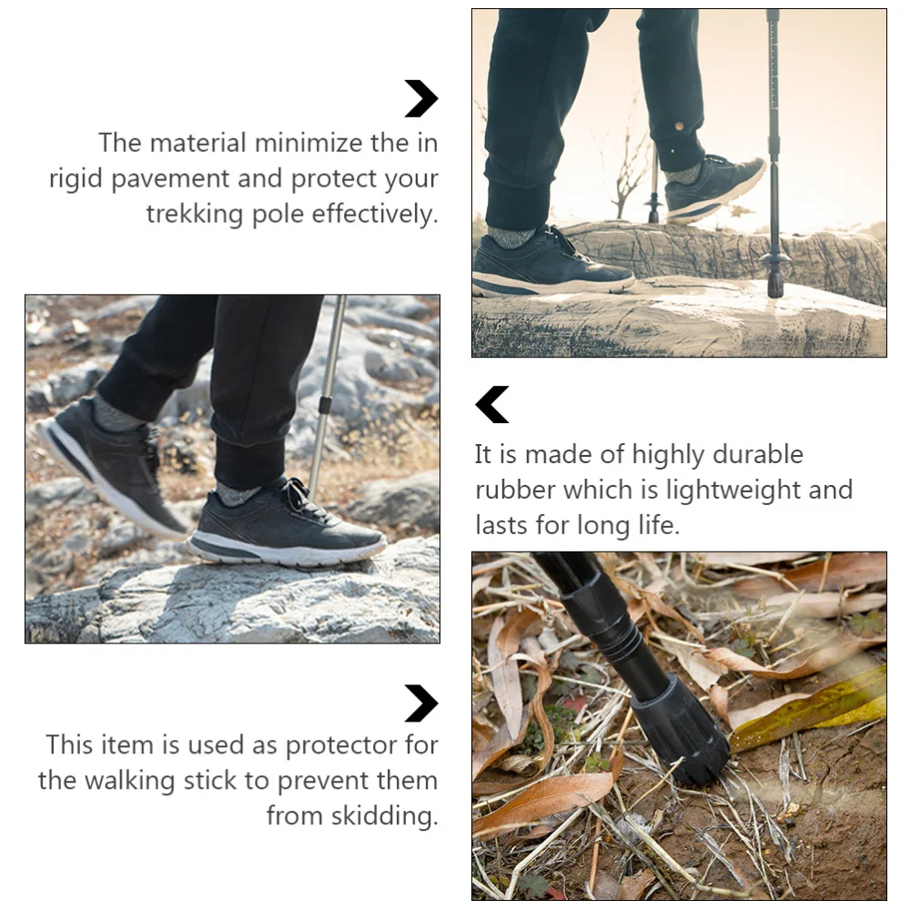 

16pcs Anti-slip hiking stick Alpenstocks Accessory Foot Tip Case