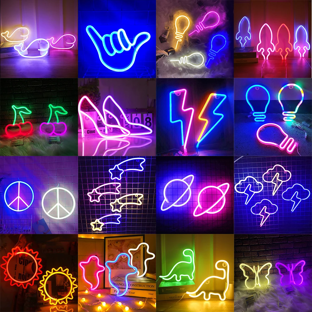 

LED Neon Sign Light Fruit Shaped Restaurant Wall Neon Light Hanging Lamp for Party Wedding Shop Birthday Room Home Decoration