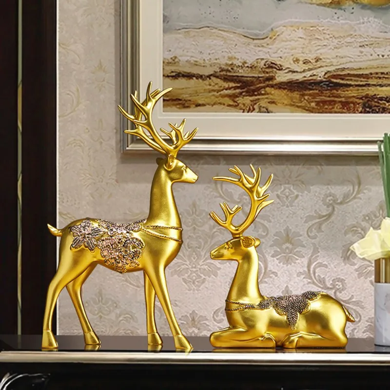 

Home Decoration European Style Wedding Gift Lovers Wedding Gift Wine Cabinet Decoration Living Room Deer