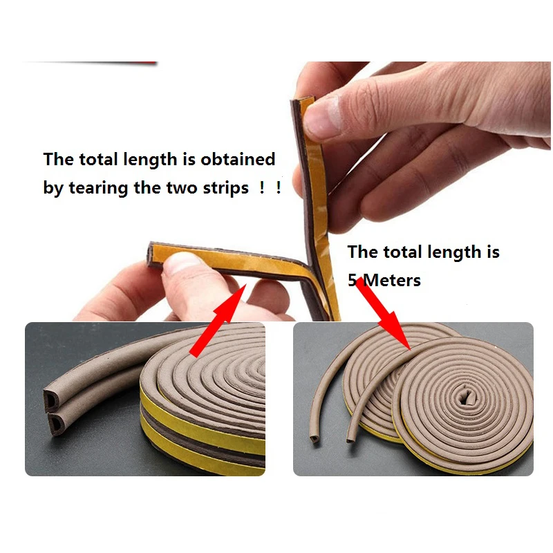 Лента самоклеящаяся из вспененного материала уплотнительная лента для окон 10/20