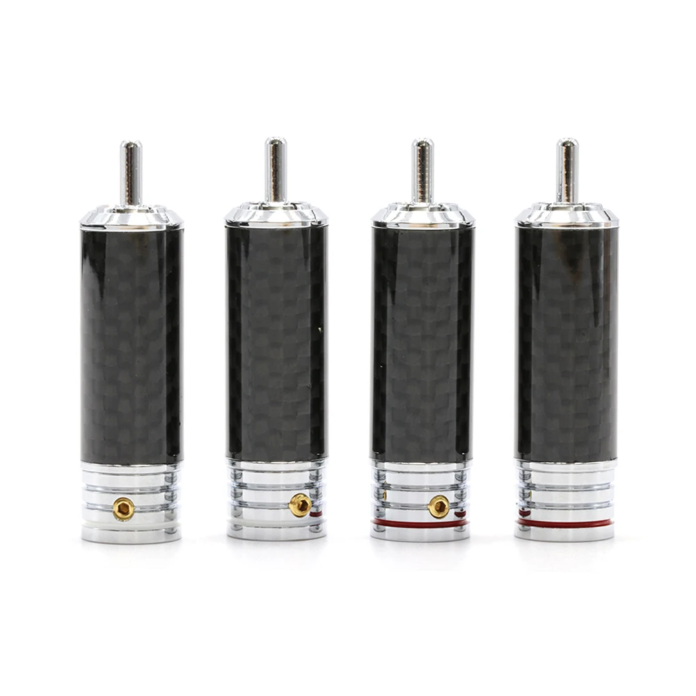 4 шт. аудиофил с родиевым покрытием штекер RCA Соединительный кабеля аксессуары hifi