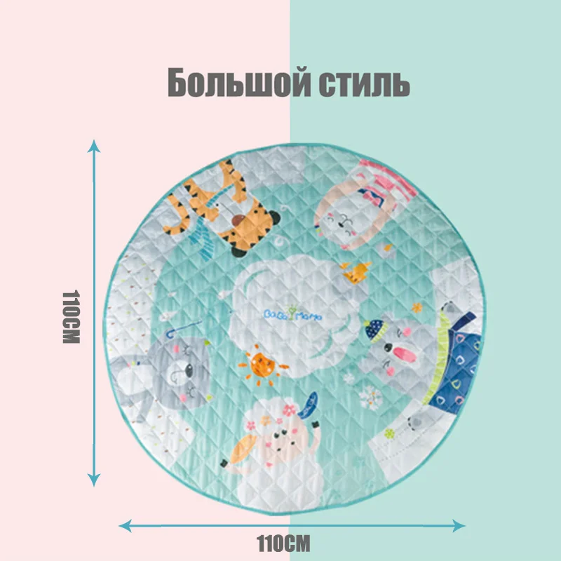 Детский манеж, детский игровой коврик, ковровая сумка для хранения игрушек, коврик, нескользящий шелковый хлопковый детский игровой коврик для ползания, Детская мозаика - Цвет: L size