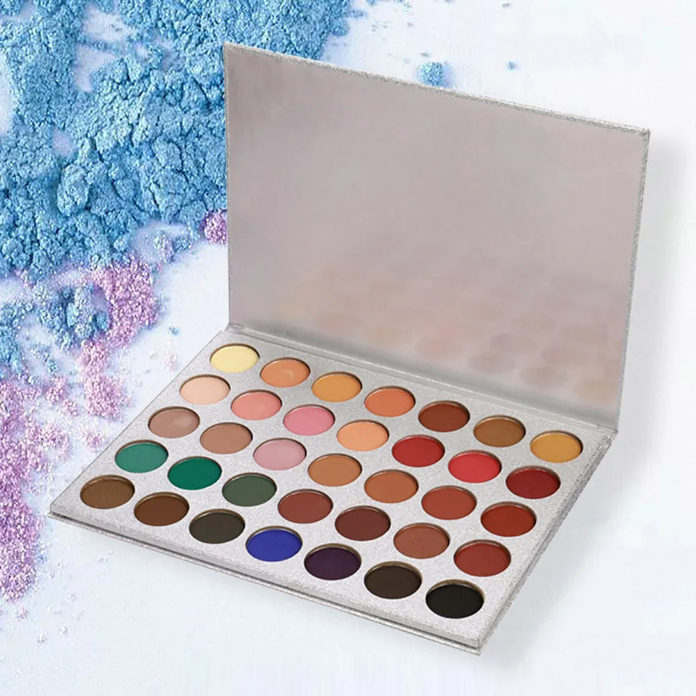 35 цветов красоты глазурованная блестящая Палетка матовых теней мерцающий макияж
