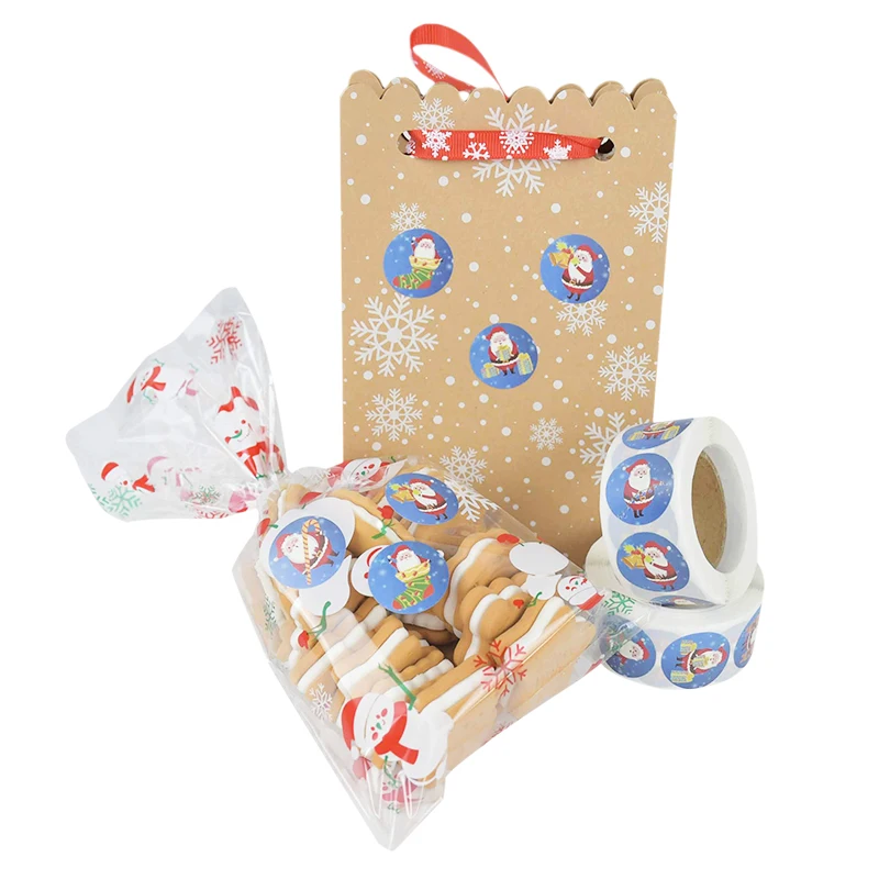 500 Pcs/Roll Merry Christmas Cartoon Santa Stickers Snowman Seal Labels DIY New Year Gift Decor Stationery Thank You | Дом и сад