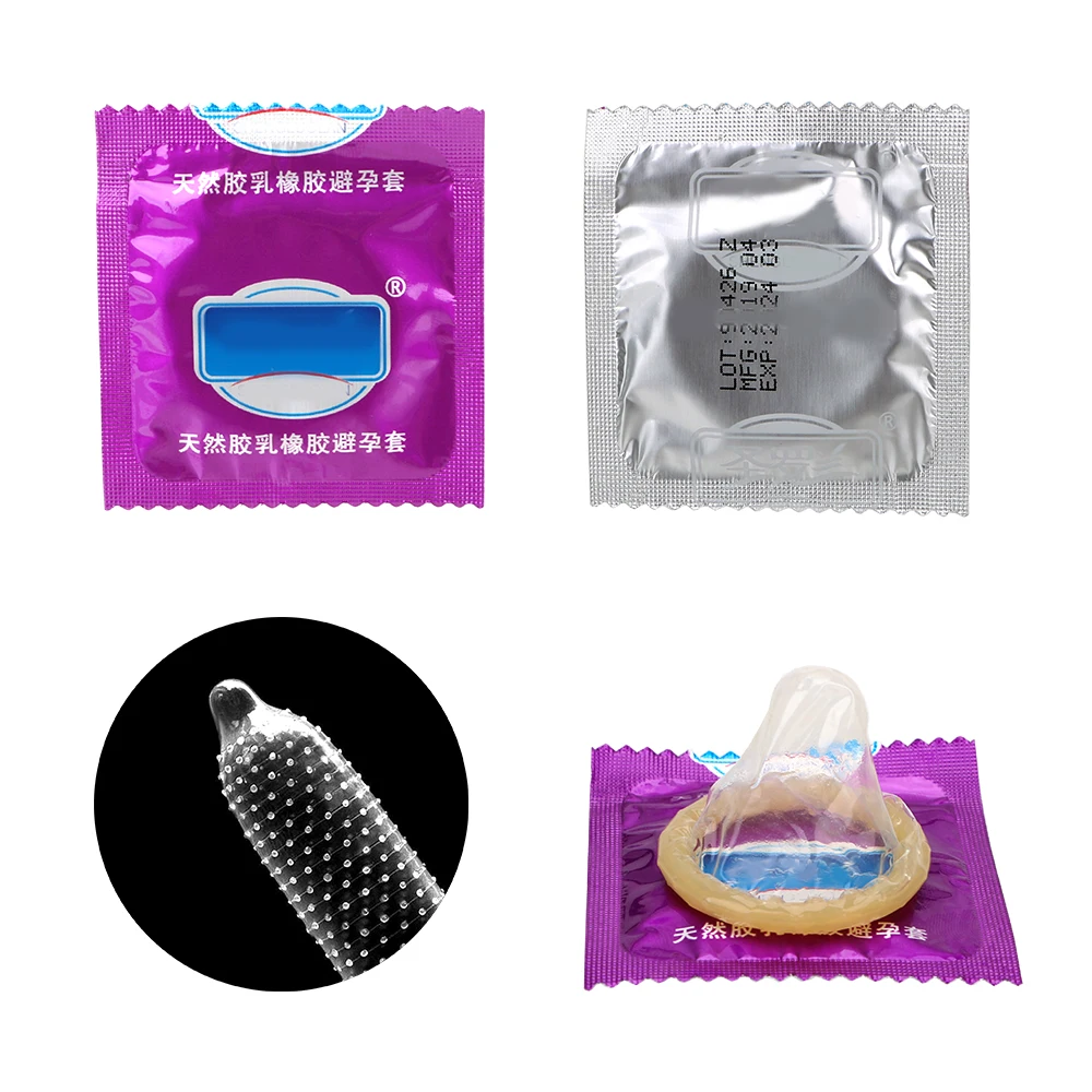 Латексные презервативы VATINE 12 шт. с ребристыми 5D нитями G-точка большими частицами