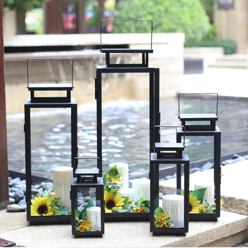 Американский металлический подсвечник на открытом воздухе для посадки двора