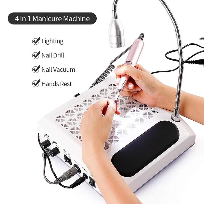 2021 Professional high power nails drill 4 in 1 nail dust collector machine for nail salon