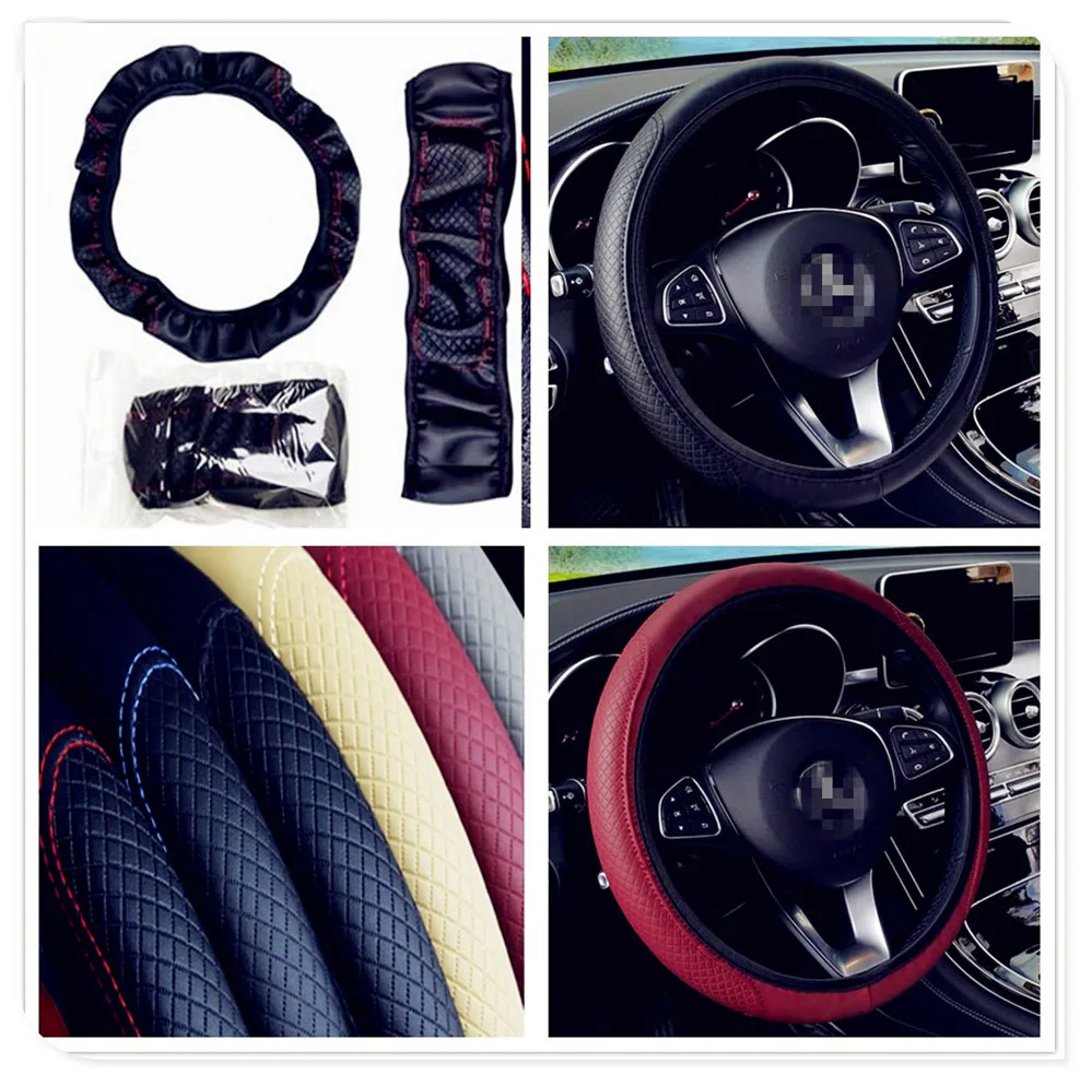 Автомобильный чехол 38 см на руль из искусственной кожи для Fiat Fiorino 595 500 500S Toro Fullback