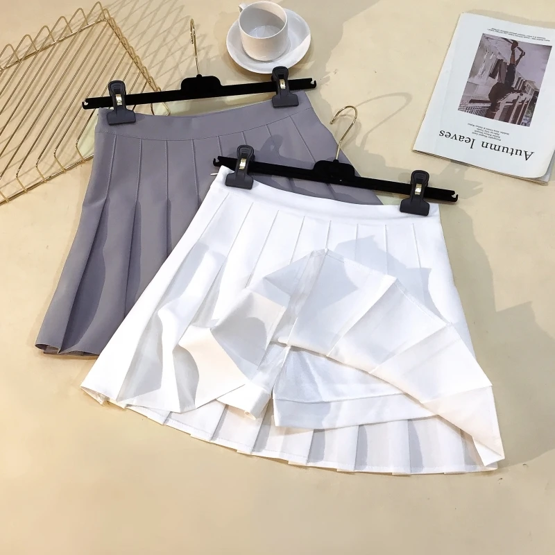 

Skirt A Lattice Short Girls 2020 High Waist Pleated Tennis Uniform Inner Underpants Badminton Cheerleader Mini Skirts Clothing s