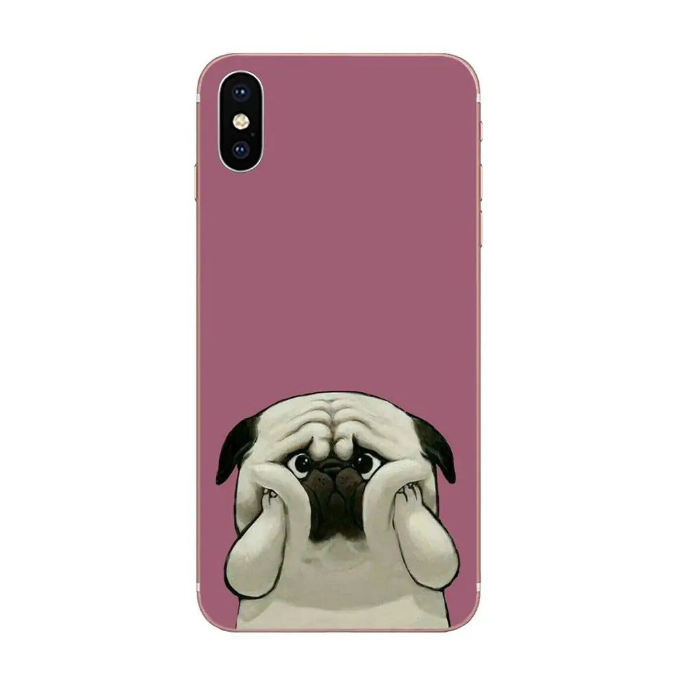 Прекрасный мультфильм мопса для Xiaomi Redmi Mi 4 7A 9T K20 CC9 CC9e Note 7 9 Y3 SE Pro Prime Go Play прозрачный, мягкий чехол сумка