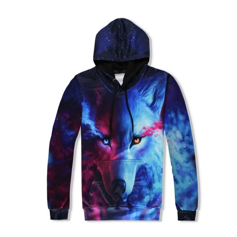 Мужская повседневная толстовка с капюшоном в стиле хип хоп 3D принтом головы