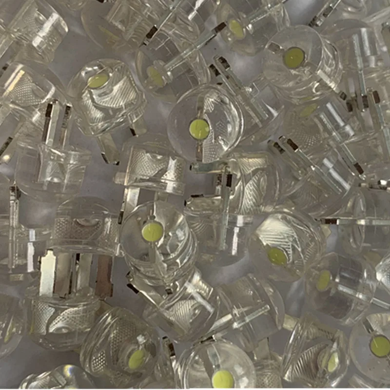 20 шт. 500 светодиодный т. LED 8 мм соломенная шляпа лампа бисер белый холодсветильник