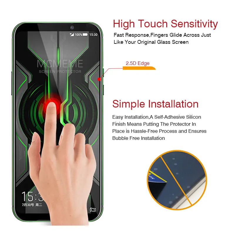 9H 2.5D Премиум Закаленное стекло для Xiaomi Black Shark 2 прозрачное защитное пленка